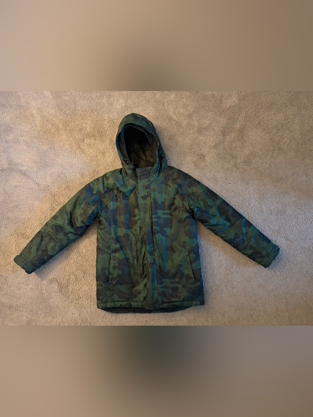 all in motion Green Camo Hooded Puffer Jacket